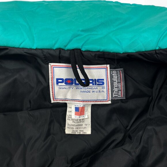 Polaris Vintage 1990's Snowmobile Ski Winter Jacket Men's Medium - Picture 6 of 7